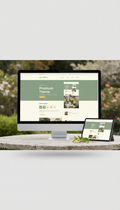Theme on Desktop Monitor With Full-Width Gallery